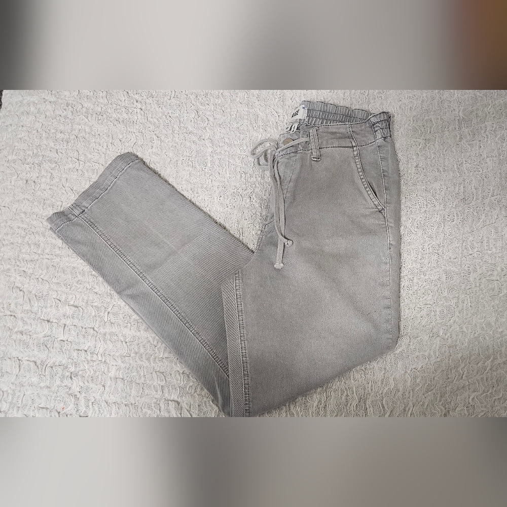 PAIGE Light Gray Drawstring Pants